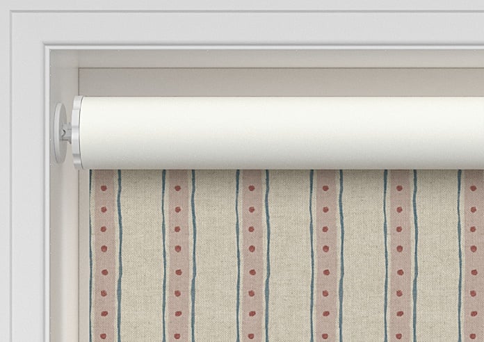 Emily Bond Block Printed Stripe, Pink & Blue - Twist&Fit Roller Blind - Image 9